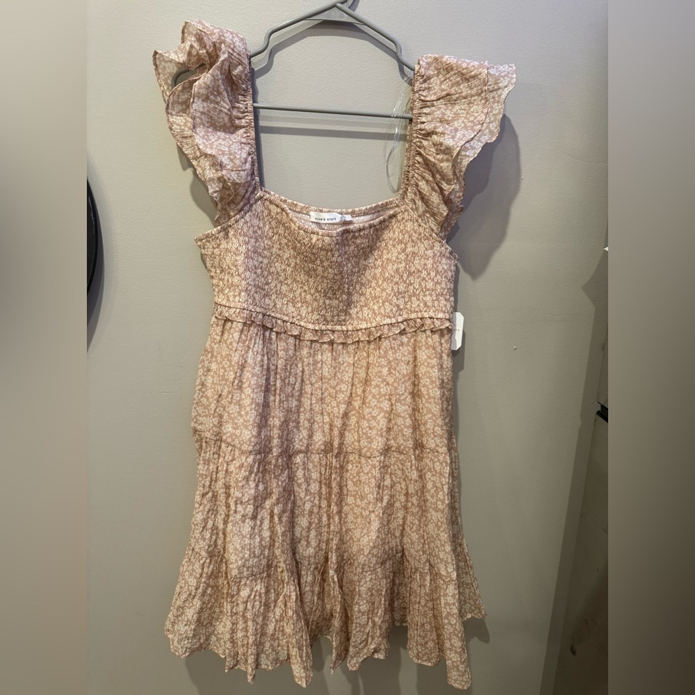 Floral Ruffle Sleeve Dress